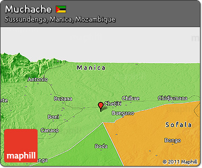 Political Panoramic Map of Muchache