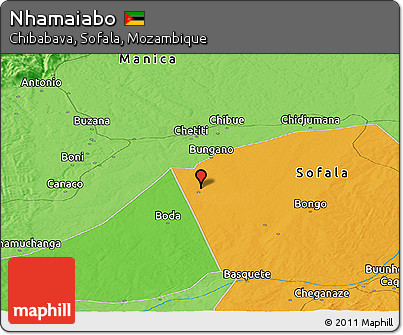 Political Panoramic Map of Nhamaiabo