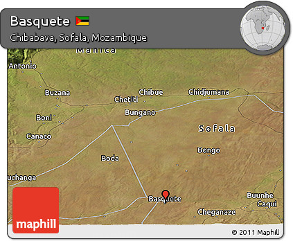 Satellite Panoramic Map of Basquete