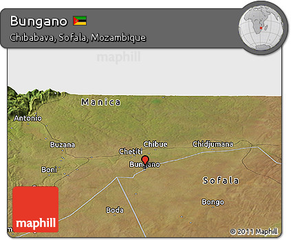 Satellite Panoramic Map of Bungano