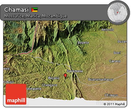 Satellite Panoramic Map of Chamasi