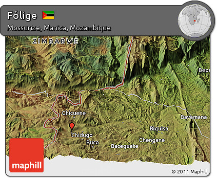 Satellite Panoramic Map of Fólige