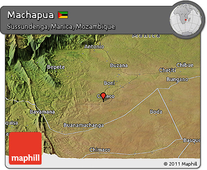 Satellite Panoramic Map of Machapua