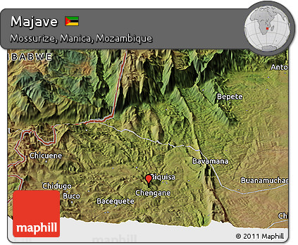Satellite Panoramic Map of Majave