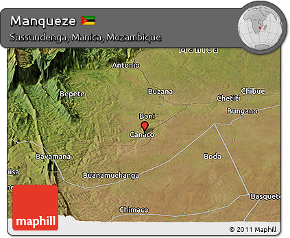 Satellite Panoramic Map of Manqueze