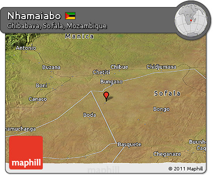 Satellite Panoramic Map of Nhamaiabo