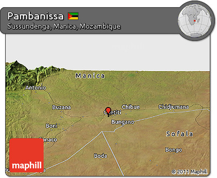 Satellite Panoramic Map of Pambanissa