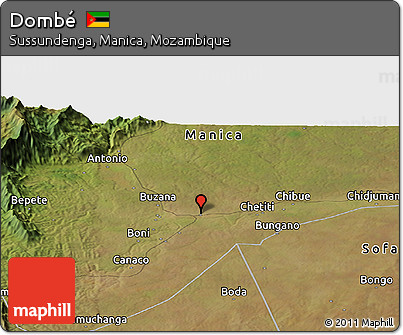 Satellite Panoramic Map of Dombé