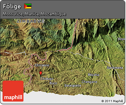 Satellite Panoramic Map of Fólige