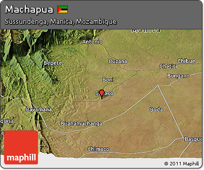 Satellite Panoramic Map of Machapua