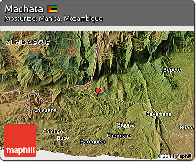 Satellite Panoramic Map of Machata