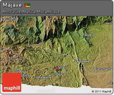 Satellite Panoramic Map of Majave