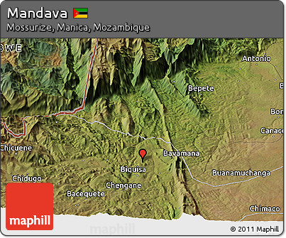 Satellite Panoramic Map of Mandava