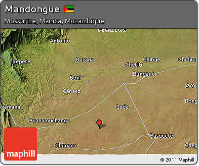 Satellite Panoramic Map of Mandongue