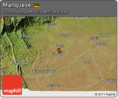 Satellite Panoramic Map of Manqueze