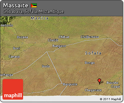 Satellite Panoramic Map of Massaite