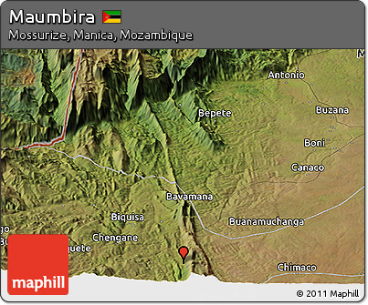 Satellite Panoramic Map of Maumbira