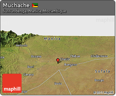 Satellite Panoramic Map of Muchache