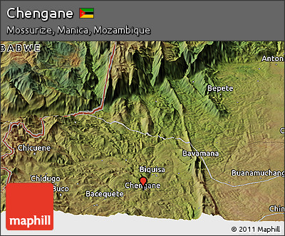Satellite Panoramic Map of Chengane
