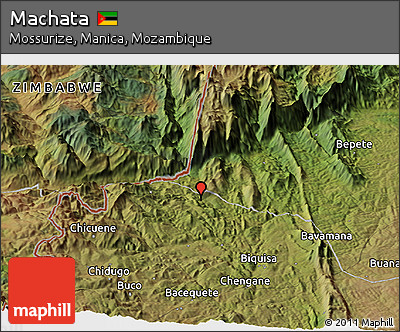 Satellite Panoramic Map of Machata