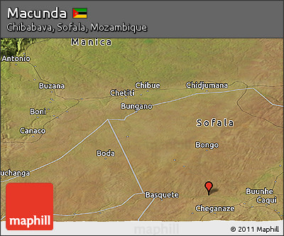 Satellite Panoramic Map of Macunda