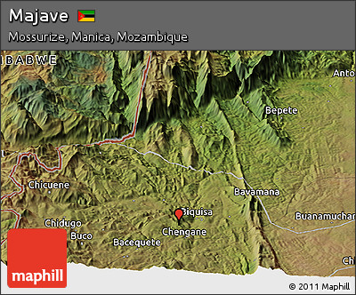 Satellite Panoramic Map of Majave