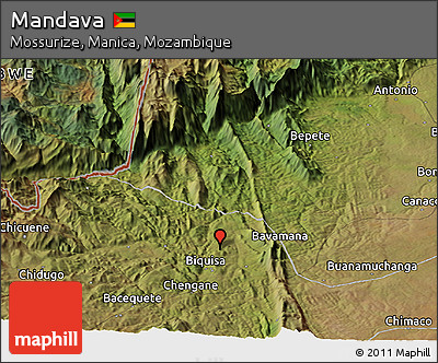Satellite Panoramic Map of Mandava