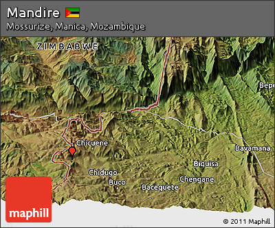 Satellite Panoramic Map of Mandire