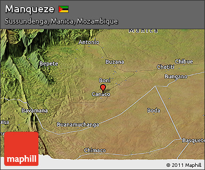 Satellite Panoramic Map of Manqueze