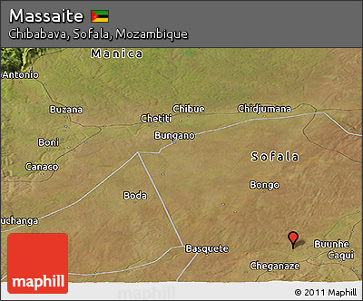 Satellite Panoramic Map of Massaite