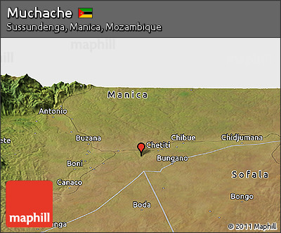 Satellite Panoramic Map of Muchache
