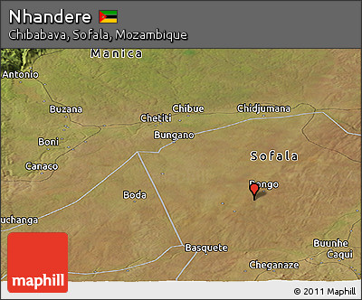 Satellite Panoramic Map of Nhandere