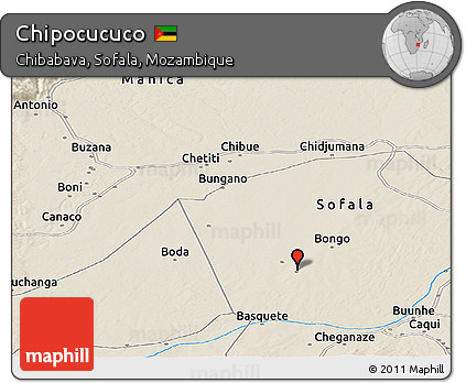 Shaded Relief Panoramic Map of Chipocucuco