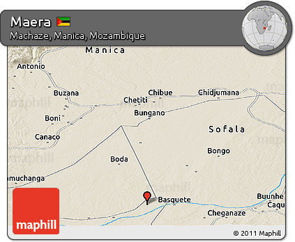 Shaded Relief Panoramic Map of Maera