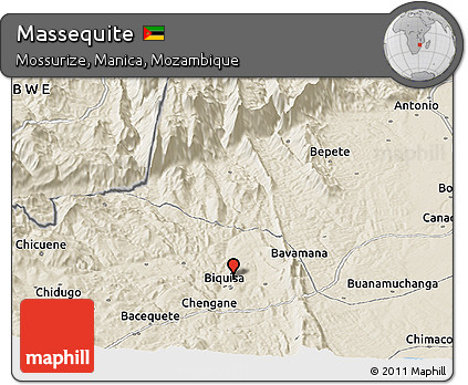 Shaded Relief Panoramic Map of Massequite
