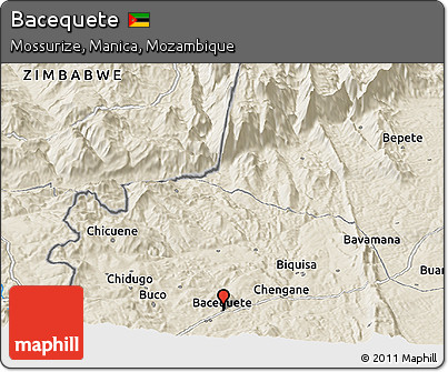 Shaded Relief Panoramic Map of Bacequete