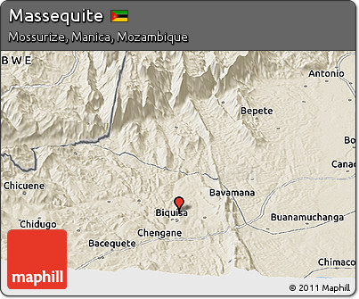 Shaded Relief Panoramic Map of Massequite