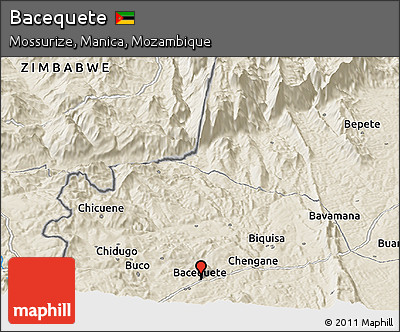 Shaded Relief Panoramic Map of Bacequete