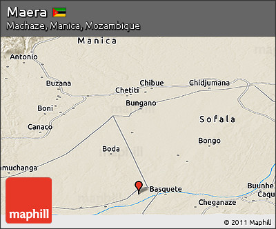 Shaded Relief Panoramic Map of Maera