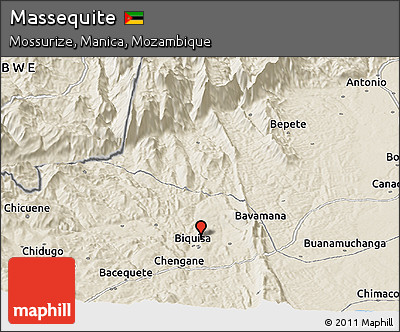 Shaded Relief Panoramic Map of Massequite