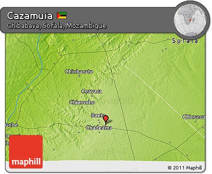 Physical 3D Map of Cazamuia