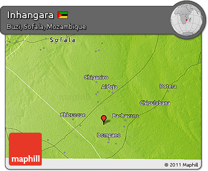 Physical 3D Map of Inhangara