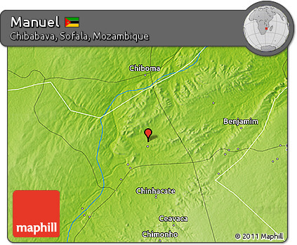 Physical 3D Map of Manuel
