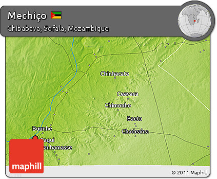 Physical 3D Map of Mechiço