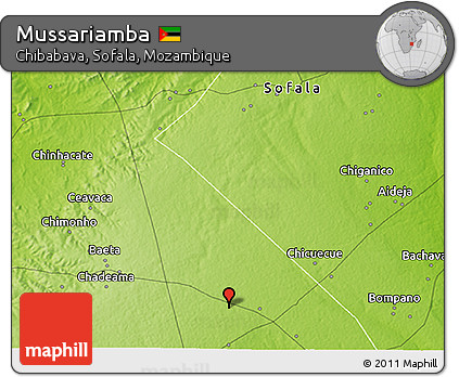 Physical 3D Map of Mussariamba