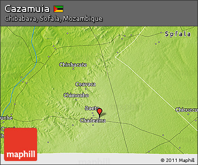 Physical 3D Map of Cazamuia