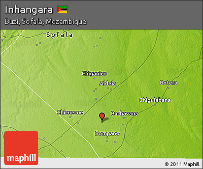 Physical 3D Map of Inhangara