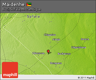 Physical 3D Map of Maidenhe