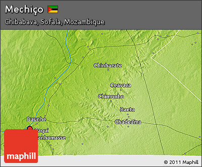 Physical 3D Map of Mechiço
