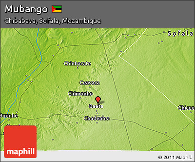 Physical 3D Map of Mubango